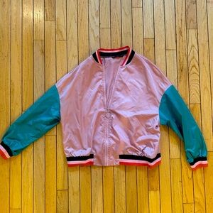 Cute Varsity SHEIN Jacket with unique dragon design on the back!